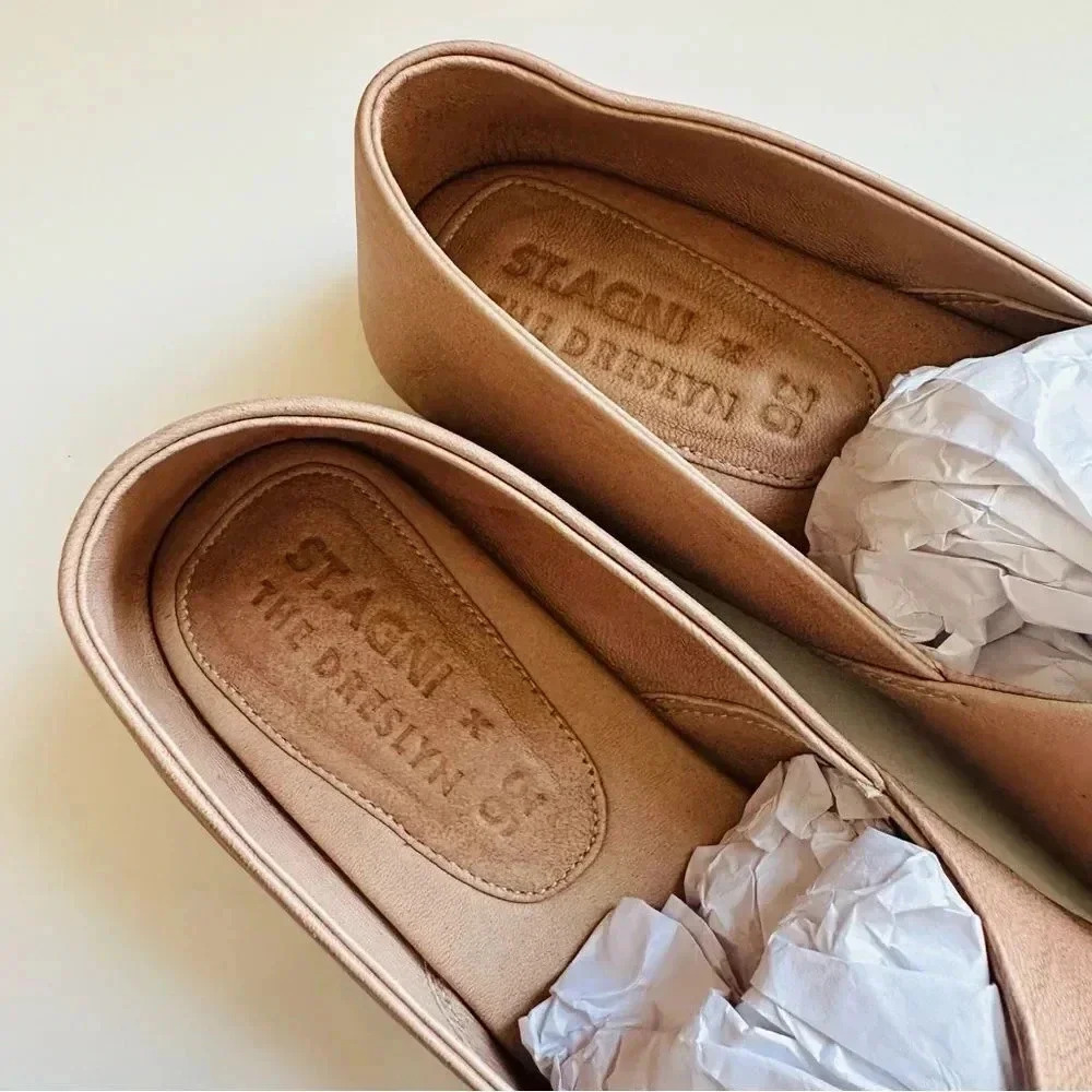 St. Agni George Glove Shoe - Tan Leather - Picture 9 of 10